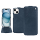 Custodia in pelle Apple iPhone 15 - Jean vintage ( Pantone #2f414f  ) 