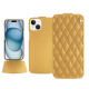 Funda de piel Apple iPhone 15 - Or Maïa - Couture ( Pantone 871C ) 