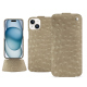 Capa em pele Apple iPhone 15 - Autruche desert ( Pantone #A39382 ) 