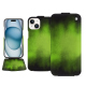 Funda de piel Apple iPhone 15 - Vert Patine