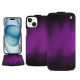 Funda de piel Apple iPhone 15 - Violet Patine