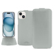 Funda de piel Apple iPhone 15 - Gris PU ( Pantone #c1c6c8 ) 
