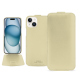 Capa em pele Apple iPhone 15 - Beige PU ( Pantone #ceb888 ) 