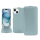 Funda de piel Apple iPhone 15 - Bleu Ciel PU ( Pantone #abcae9 )