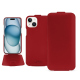 硬质真皮保护套 Apple iPhone 15 - Rouge PU ( Pantone #d50032 )