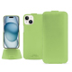 Apple iPhone 15 leather case - Vert olive PU ( Pantone #a7c58e )