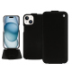 Apple iPhone 15 leather case - Noir Veggie ( Noir / Black) 