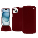 Apple iPhone 15 leather case - Rouge Veggie ( Pantone #862633 ) 