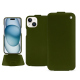 Capa em pele Apple iPhone 15 - Vert Veggie ( Pantone #68724d ) 