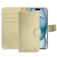 Housse cuir Apple iPhone 15 - Beige ( Nappa - Pantone #ceb888 ) 