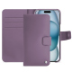 Capa em pele Apple iPhone 15 - Lilas ( Nappa - Pantone #b9a3e3 ) 