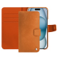 硬质真皮保护套 Apple iPhone 15 - Mandarine vintage ( Pantone #d47231 ) 