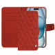 Capa em pele Apple iPhone 15 - Papaye - Couture ( Pantone #b54317 ) 