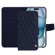 Housse cuir Apple iPhone 15 - Cobalt - Couture ( Pantone #2b253f ) 