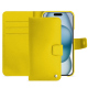 Capa em pele Apple iPhone 15 - Jaune fluo ( Pantone #c9ff57 ) 