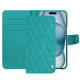 Capa em pele Apple iPhone 15 - Bleu fluo - Couture