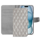 Funda de piel Apple iPhone 15 - Platinium - Couture ( Pantone 877C ) 