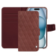 Custodia in pelle Apple iPhone 15 - Passion vintage - Couture ( Pantone #591d16 ) 