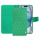 Capa em pele Apple iPhone 15 - Menthe vintage - Couture ( Pantone #37b375 ) 