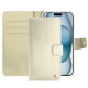 Capa em pele Apple iPhone 15 - Crocodile milk ( Pantone #d6d2c4 ) 