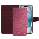 Capa em pele Apple iPhone 15 - Serpent ciclamino ( Pantone #9E4C6E ) 