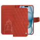 Custodia in pelle Apple iPhone 15 - Arange clouquié - Couture ( Pantone #D33108 )