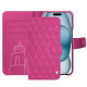 Capa em pele Apple iPhone 15 - Rose BB - Couture ( Pantone #DB599F )