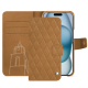 Apple iPhone 15 leather case - Castan esparciate - Couture ( Pantone #824F2A )