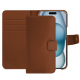Lederschutzhülle Apple iPhone 15 - Marron PU ( Pantone #8B4720 )
