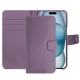 Funda de piel Apple iPhone 15 - Lilas PU ( Pantone #b9a3e3 )