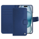 Apple iPhone 15 leather case - Bleu frisson ( Pantone #29588c ) 