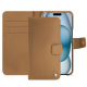 Apple iPhone 15 leather case - Beige Veggie ( Pantone #dab9a1 ) 