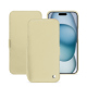 Funda de piel Apple iPhone 15 - Beige ( Nappa - Pantone #ceb888 ) 