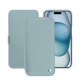 Housse cuir Apple iPhone 15 - Bleu ciel ( Nappa - Pantone #abcae9 ) 
