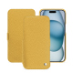 Funda de piel Apple iPhone 15 - Mimosa ( Pantone #b39437 ) 