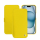 Funda de piel Apple iPhone 15 - Jaune fluo ( Pantone #c9ff57 ) 
