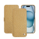 Custodia in pelle Apple iPhone 15 - Serpent sabbia ( Pantone #D2BA92 )