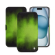 Apple iPhone 15 leather case - Vert Patine
