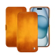 Lederschutzhülle Apple iPhone 15 - Orange Patine