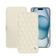 Lederschutzhülle Apple iPhone 15 - Blanc - Couture ( Nappa - White ) 