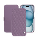 レザーケース Apple iPhone 15 - Lilas - Couture ( Nappa - Pantone #b9a3e3 ) 