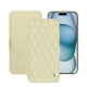 レザーケース Apple iPhone 15 - Ivoire - Couture ( Pantone #d6d6c6 ) 