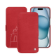 Housse cuir Apple iPhone 15 - Rouge troupelenc ( Pantone #AB191A )