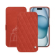 Custodia in pelle Apple iPhone 15 - Arange clouquié - Couture ( Pantone #D33108 )