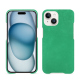レザーケース Apple iPhone 15 - Menthe vintage ( Pantone #37b375 ) 
