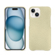Capa em pele Apple iPhone 15 - Ivoire ( Pantone #d6d6c6 ) 