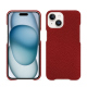 Funda de piel Apple iPhone 15 - Tomate ( Pantone #a61715 ) 