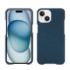Apple iPhone 15 leather cover - Indigo ( Pantone #1f4565 ) 