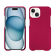 Custodia in pelle Apple iPhone 15 - Rose fluo ( Pantone #ff16b4 ) 