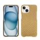 Custodia in pelle Apple iPhone 15 - Serpent sabbia ( Pantone #D2BA92 )